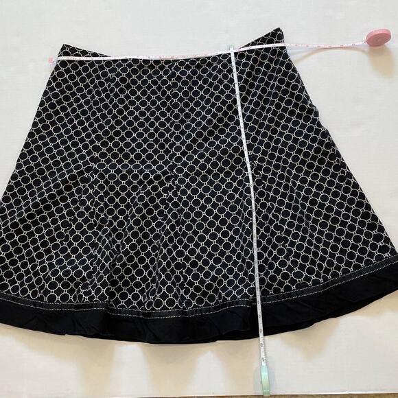 Cotton Black & White Geometric / Circle Print A-Line, Flare, Full Skirt, Size 18 - Picture 7 of 10
